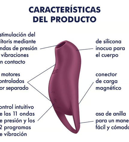SATISFYER - POCKET PRO 1 STIMULATEUR DE CLITORIS GRENAT by SATISFYER AIR PULSE