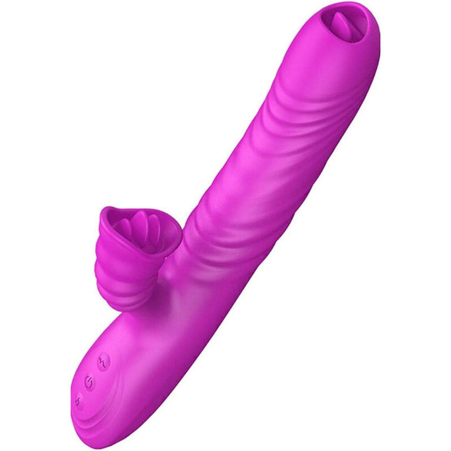 ARMONY - VIBRATEUR MULTIFONCTION ANGELIA DOUBLE LANGUE EFFET CHALEUR VIOLET by ARMONY VIBRATORS