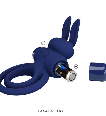 PRETTY LOVE - DAREY DOUBLE ANNEAU VIBRANT LAPIN BLEU by PRETTY LOVE MALE