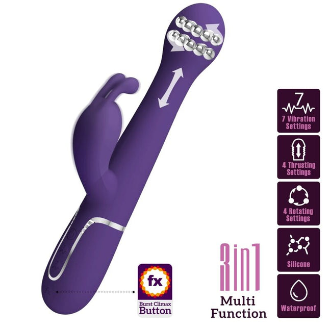 PRETTY LOVE - DEJON VIBRATEUR RABBIT 3 EN 1 MULTIFONCTION VIOLET by PRETTY LOVE FLIRTATION