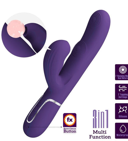 PRETTY LOVE - PERLITA VIBRATEUR G-SPOT 3 EN 1 MULTIFONCTION VIOLET by PRETTY LOVE FLIRTATION