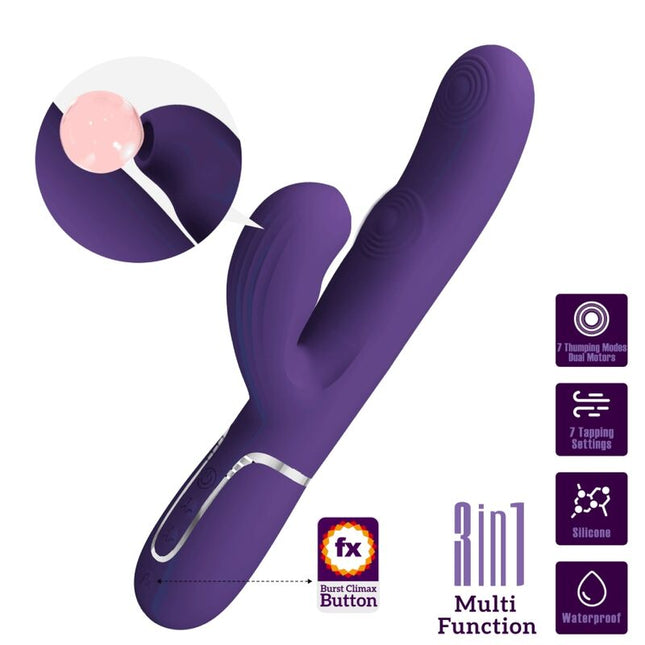 PRETTY LOVE - PERLITA VIBRATEUR G-SPOT 3 EN 1 MULTIFONCTION VIOLET by PRETTY LOVE FLIRTATION
