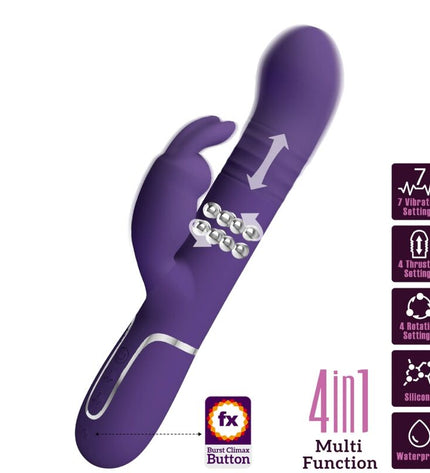 PRETTY LOVE - COALE VIBRATEUR RABBIT 4 EN 1 VIOLET by PRETTY LOVE FLIRTATION