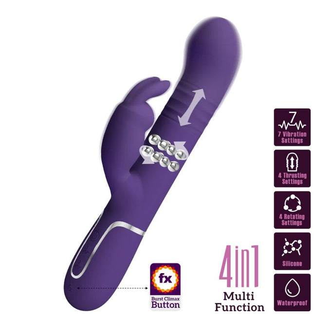 PRETTY LOVE - COALE VIBRATEUR RABBIT 4 EN 1 VIOLET by PRETTY LOVE FLIRTATION