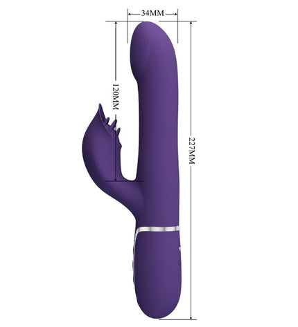 PRETTY LOVE - ZALIN PERLES VIBRATEUR LAPIN 4 EN 1 VIOLET by PRETTY LOVE FLIRTATION