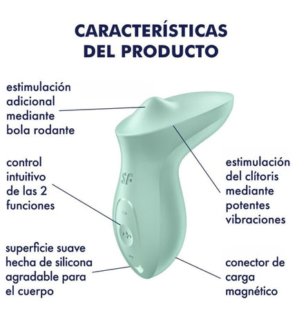 SATISFYER - VIBRATEUR EXCITERRR À POSER SUR LE CLITORIS MENTHE by SATISFYER VIBRATOR