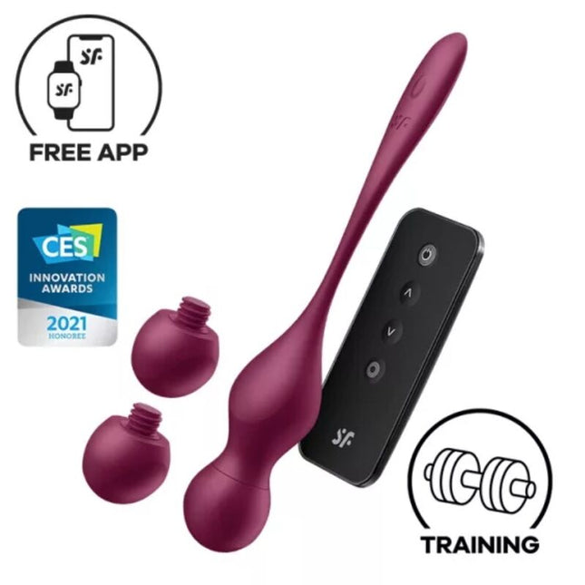 SATISFYER - LOVE BIRDS VARY BALLES VIBRANTES APPLICATION GRATUITE VIN ROUGE by SATISFYER VIBRATOR