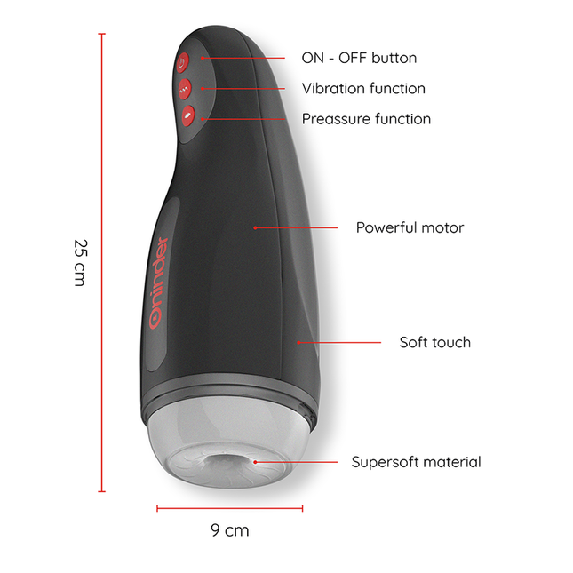 ONINDER - MASTURBATEUR RECHARGEABLE POUR HOMME SEOUL 10 VITESSES - APPLICATION GRATUITE by ONINDER