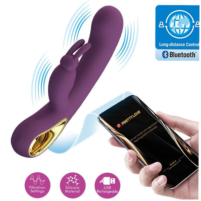 PRETTY LOVE - LIAM VIBRATEUR LAPIN ET STIMULATEUR DE POINT G VIOLET by PRETTY LOVE FLIRTATION