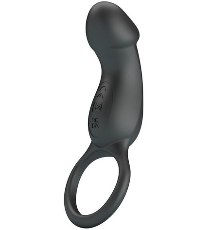 PRETTY LOVE - TRAE ANNEAU VIBRANT AVEC STIMULATEUR NOIR by PRETTY LOVE MALE