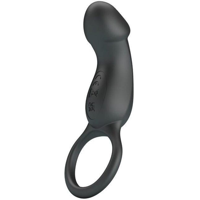 PRETTY LOVE - TRAE ANNEAU VIBRANT AVEC STIMULATEUR NOIR by PRETTY LOVE MALE