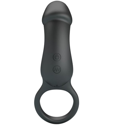 PRETTY LOVE - TRAE ANNEAU VIBRANT AVEC STIMULATEUR NOIR by PRETTY LOVE MALE