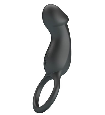 PRETTY LOVE - TRAE ANNEAU VIBRANT AVEC STIMULATEUR NOIR by PRETTY LOVE MALE
