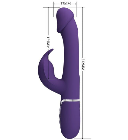 PRETTY LOVE - VIBRATEUR MULTIFONCTION 3 EN 1 KAMPAS RABBIT AVEC LANGUE VIOLET by PRETTY LOVE PARTY UP
