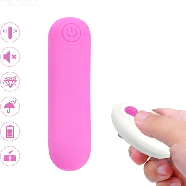 ARMONY - SPLASH JOLINE VIBRATEUR BULLET TÉLÉCOMMANDE EN SILICONE 10 VIBRATIONS 65 X 15 CM ROSE by ARMONY STIMULATORS