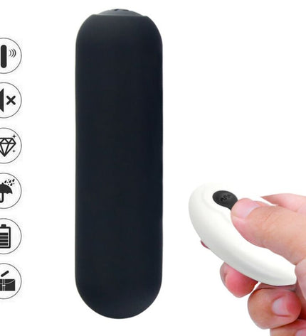 ARMONY - SPLASH JOIE VIBRATEUR BULLET TÉLÉCOMMANDE EN SILICONE 10 VIBRATIONS 75 X 19 CM NOIR by ARMONY STIMULATORS