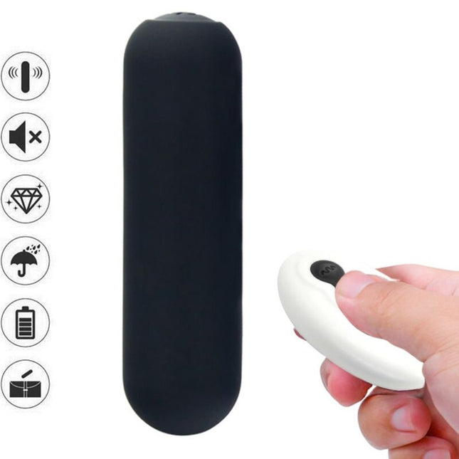ARMONY - SPLASH JOIE VIBRATEUR BULLET TÉLÉCOMMANDE EN SILICONE 10 VIBRATIONS 75 X 19 CM NOIR by ARMONY STIMULATORS