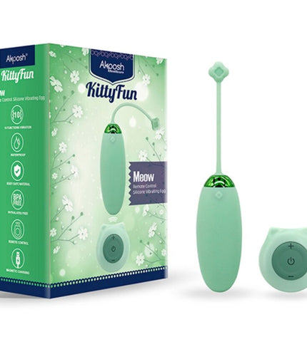 ARMONY - KITTY FUN EGG VIBRATEUR TÉLÉCOMMANDE 10 VIBRATIONS VERT by ARMONY STIMULATORS