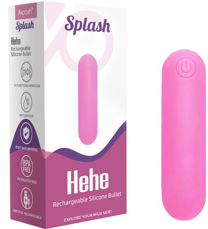 ARMONY - SPLASH HEHE VIBRATEUR BULLET SILICONE 10 VIBRATIONS 65 X 15 CM ROSE by ARMONY STIMULATORS