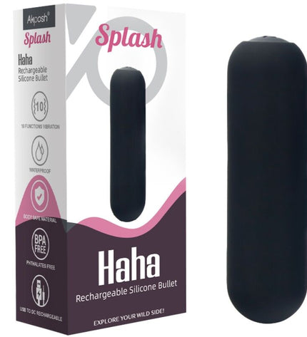 ARMONY - SPLASH HAHA VIBRATEUR BULLET SILICONE 10 VIBRATIONS 75 X 19 CM NOIR by ARMONY STIMULATORS