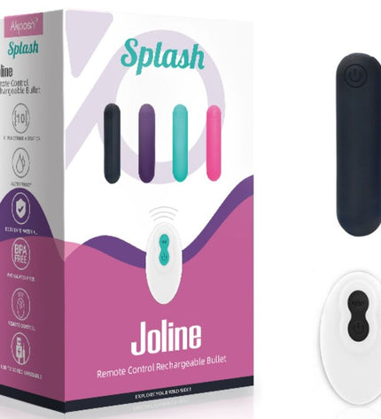 ARMONY - SPLASH JOLINE VIBRATEUR BULLET TÉLÉCOMMANDE EN SILICONE 10 VIBRATIONS 65 X 15 CM NOIR by ARMONY STIMULATORS