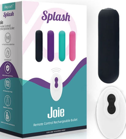 ARMONY - SPLASH JOIE VIBRATEUR BULLET TÉLÉCOMMANDE EN SILICONE 10 VIBRATIONS 75 X 19 CM NOIR by ARMONY STIMULATORS