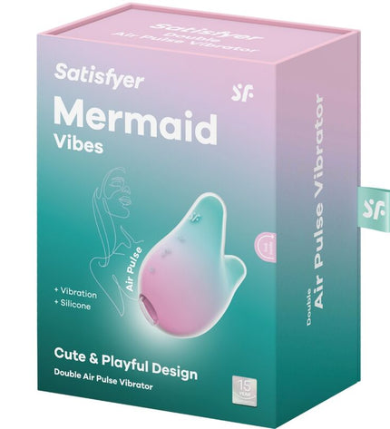 SATISFYER - MERMAID VIBES STIMULATEUR & VIBRATEUR MENTHE ET ROSE by SATISFYER AIR PULSE