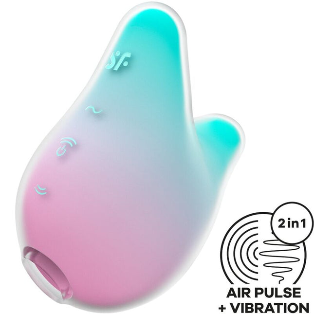 SATISFYER - MERMAID VIBES STIMULATEUR & VIBRATEUR MENTHE ET ROSE by SATISFYER AIR PULSE