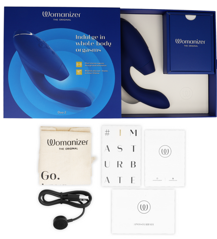 WOMANIZER - DUO 2 STIMULATEUR BLEU by WOMANIZER