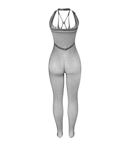 SUBBLIME - 951788 BODYSTOCKING LONG EN RESILLE AVEC BRETELLES SUR LA POITRINE ET LE DOS NOIR TAILLE UNIQUE by SUBBLIME BODYSTOCKINGS