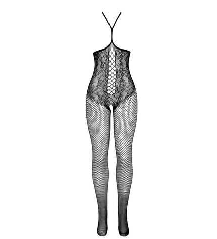 SUBBLIME - 951849 BODYSTOCKING RÉSILLE OUVERT ET COL LICOU NOIR TAILLE UNIQUE by SUBBLIME BODYSTOCKINGS