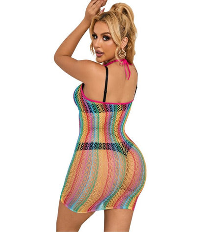 SUBBLIME - 952341 ROBE RÉSEILLE ARC-EN-CIEL TAILLE UNIQUE by SUBBLIME DRESSES