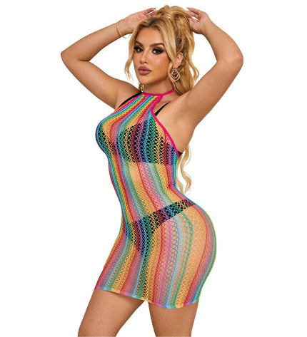 SUBBLIME - 952341 ROBE RÉSEILLE ARC-EN-CIEL TAILLE UNIQUE by SUBBLIME DRESSES