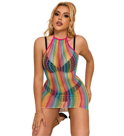 SUBBLIME - 952341 ROBE RÉSEILLE ARC-EN-CIEL TAILLE UNIQUE by SUBBLIME DRESSES