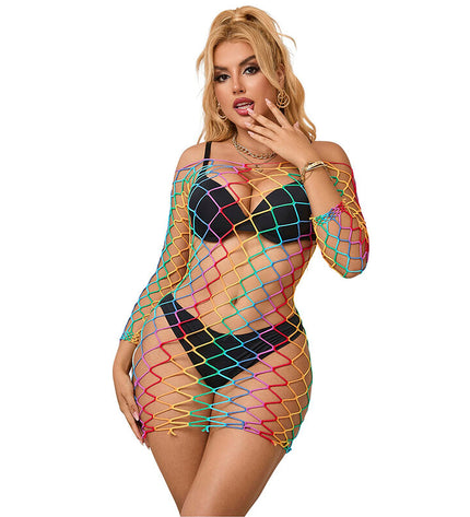 SUBBLIME - 952426 ROBE RÉSILLE MANCHES LONGUES ARC-EN-CIEL TAILLE UNIQUE by SUBBLIME DRESSES