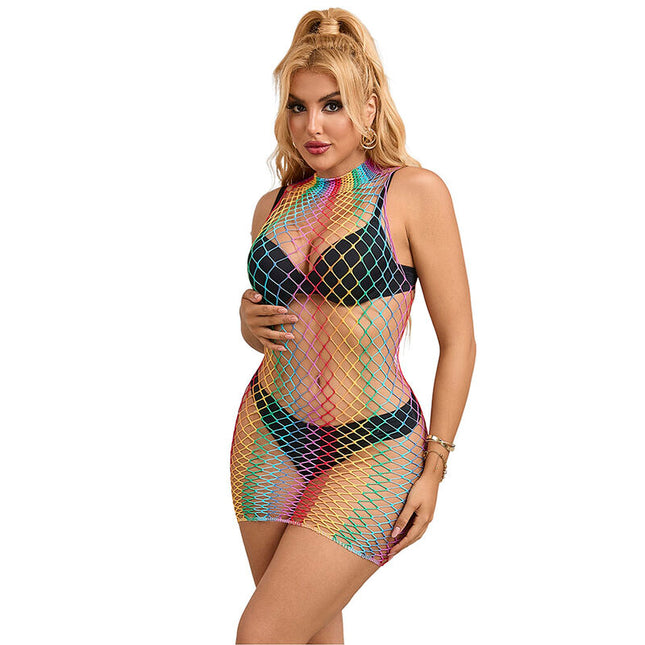 SUBBLIME - 952433 ROBE RÉSILLE SANS MANCHES COL MONTANT ARC-EN-CIEL TAILLE UNIQUE by SUBBLIME DRESSES