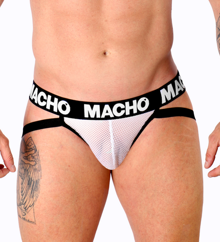 MACHO - MX26X1 JOCK GRID BLANC S by MACHO UNDERWEAR
