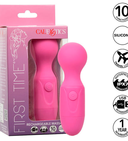 CALEXOTICS - FIRST TIME MASSEUR RECHARGEABLE 10 VIBRATIONS ROSE by CALEXOTICS