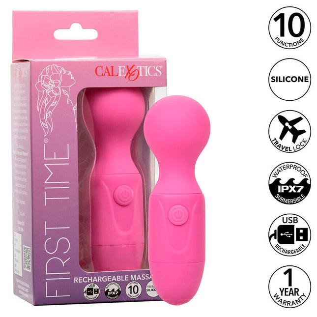 CALEXOTICS - FIRST TIME MASSEUR RECHARGEABLE 10 VIBRATIONS ROSE by CALEXOTICS