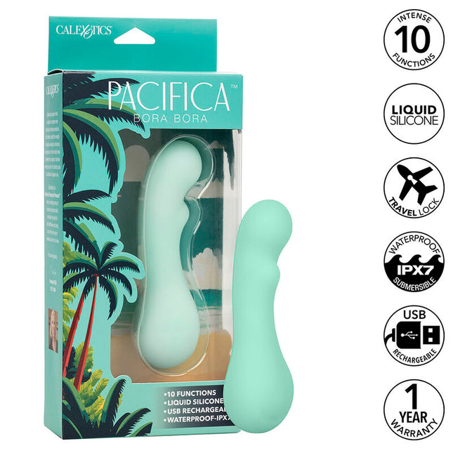 CALEXOTICS - PACIFICA BORA BORA ESTIMULATEUR POINT G 10 VIBRATIONS AQUA by CALEXOTICS
