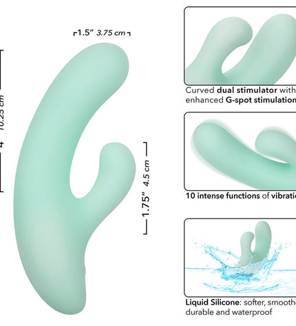 CALEXOTICS - PACIFICA FIJI VIBRATEUR & ESTIMULATEUR POINT G 10 VIBRATIONS AQUA by CALEXOTICS