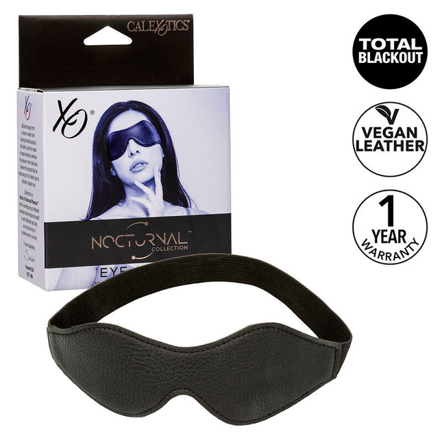 CALEXOTICS - NOCTURNAL MASQUE POUR LES YEUX EN CUIR PVC NOIR by CALEXOTICS