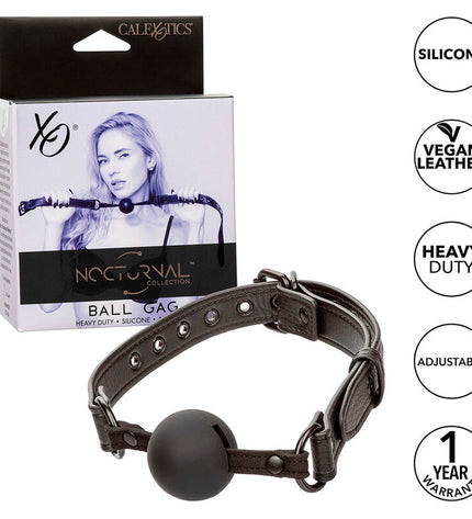 CALEXOTICS - NOCTURNAL BÂILLON À BOULE EN SILICONE NOIR by CALEXOTICS