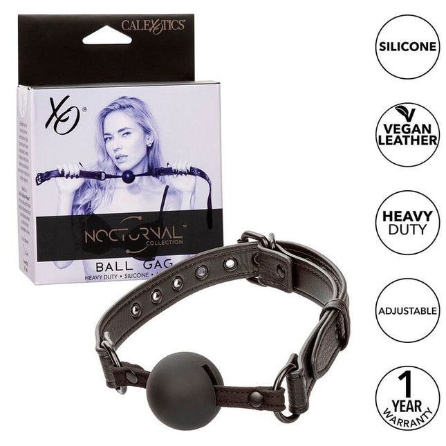 CALEXOTICS - NOCTURNAL BÂILLON À BOULE EN SILICONE NOIR by CALEXOTICS