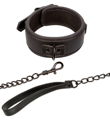 CALEXOTICS - NOCTURNAL COLLIER ET LAISSE EN CUIR RÉGLABLE NOIR by CALEXOTICS