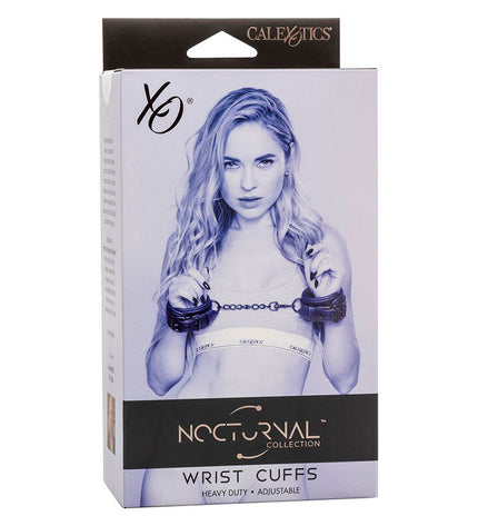CALEXOTICS - NOCTURNAL POIGNETS EN CUIR RÉGLABLES NOIRS by CALEXOTICS