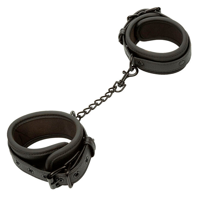 CALEXOTICS - NOCTURNAL CHEVILLES RÉGLABLES EN CUIR NOIR by CALEXOTICS