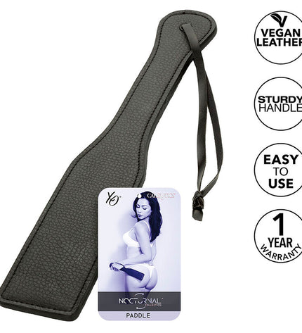 CALEXOTICS - NOCTURNAL PADDLE EN CUIR NOIR by CALEXOTICS
