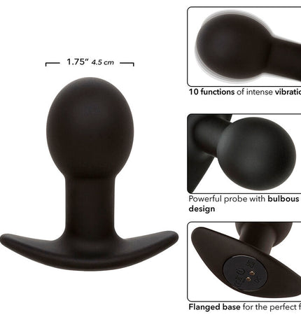 CALEXOTICS - ROCK BOTTOM PLUG ANAL 10 VIBRATIONS SILICONE NOIR by CALEXOTICS