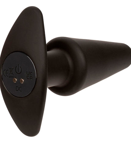 CALEXOTICS - ROCK BOTTOM TAPERED ANAL PLUG 10 VIBRATIONS SILICONE NOIR by CALEXOTICS